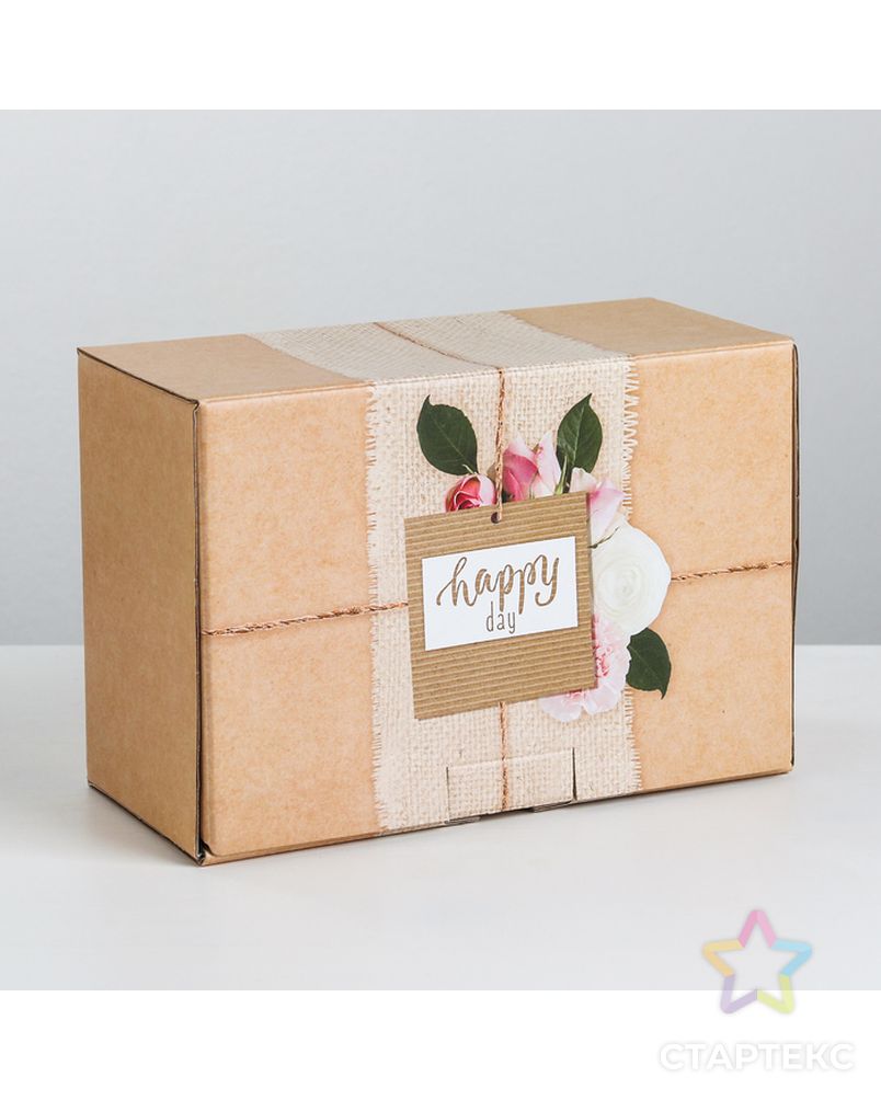 Коробка‒пенал Happy day, 22 × 15 × 10 см арт. СМЛ-97924-1-СМЛ0003907217 1