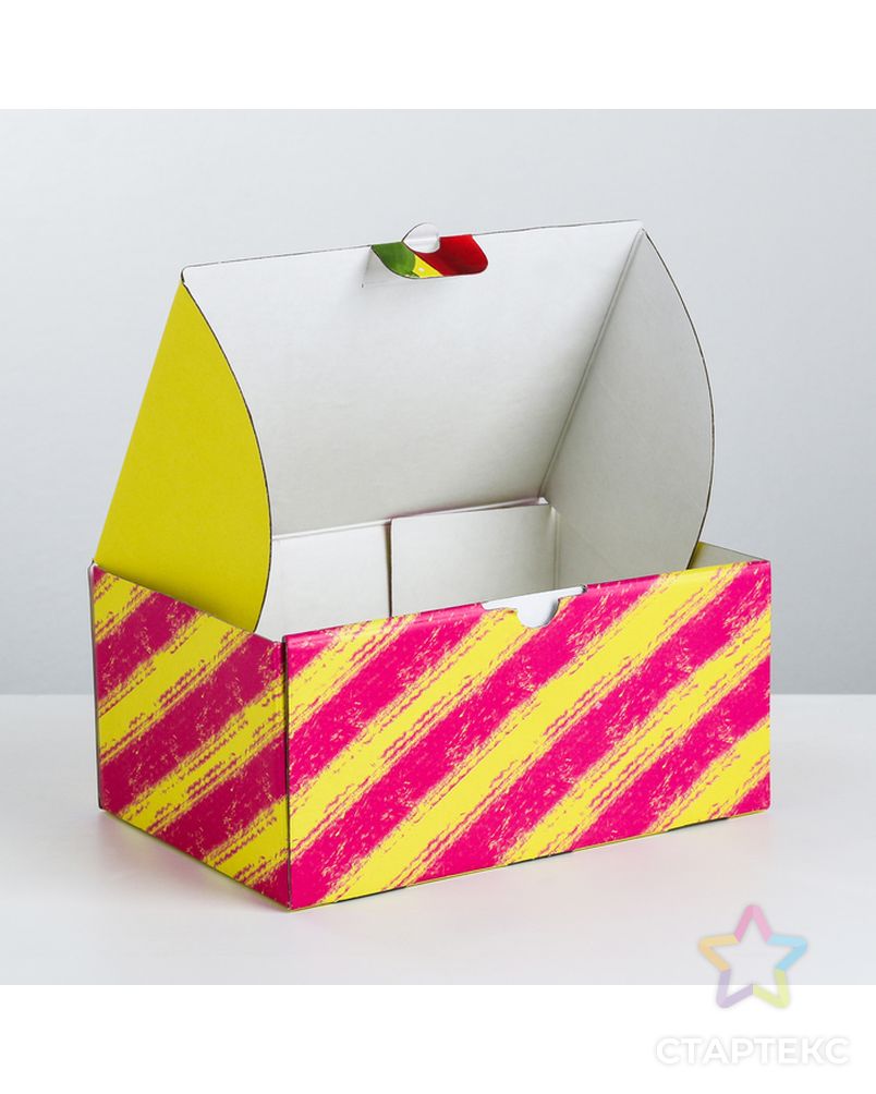 Коробка‒пенал «С Днём рождения», 30 × 23 × 12 см арт. СМЛ-97927-2-СМЛ0003907224 2
