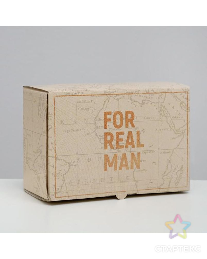 Коробка‒пенал For real man, 22 × 15 × 10 см арт. СМЛ-106537-1-СМЛ0003907225 1