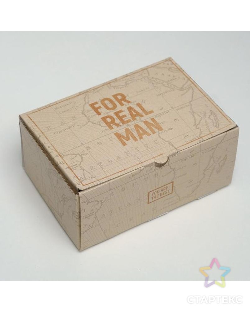 Коробка‒пенал For real man, 22 × 15 × 10 см арт. СМЛ-106537-1-СМЛ0003907225 2
