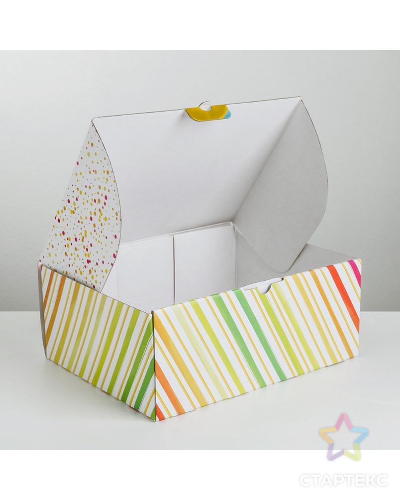 Коробка‒пенал «С Днём рождения», 30 × 23 × 12 см арт. СМЛ-97927-1-СМЛ0003907235 2