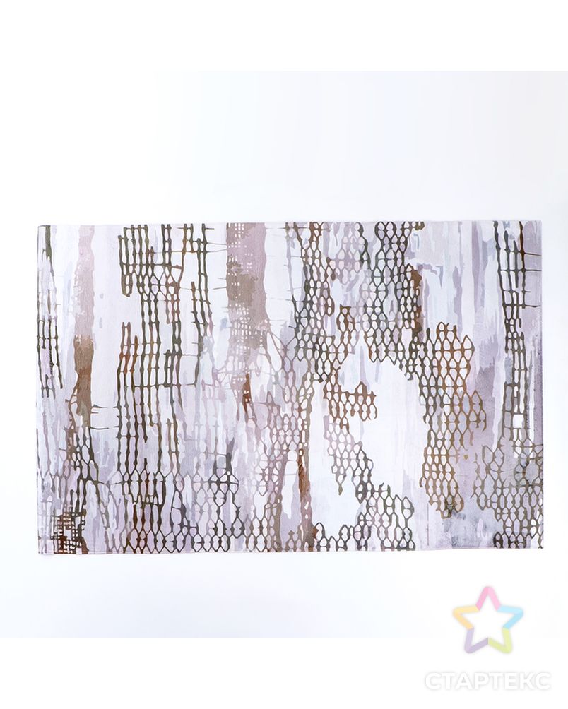 Коврик для дома 100×160 см "Нега", цвет коричневый арт. СМЛ-15673-1-СМЛ3907974