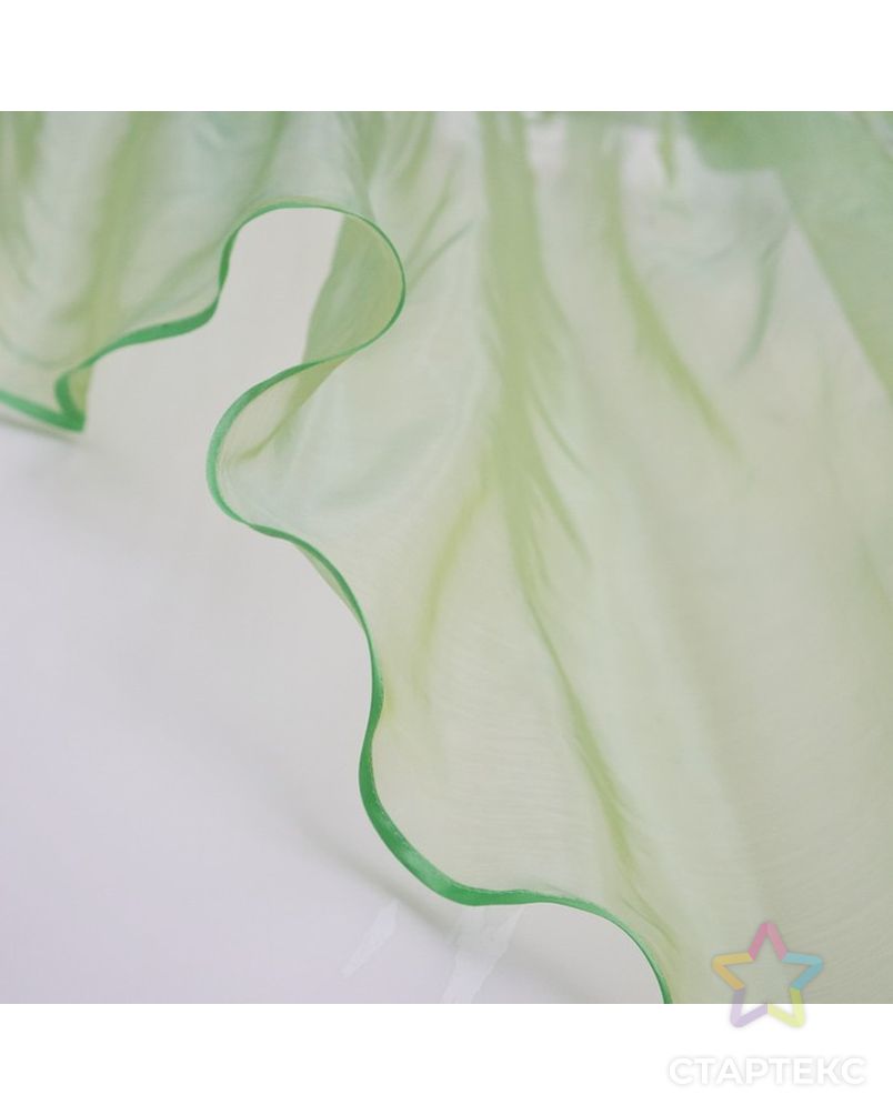 Комплект штор для кухни Дуо 300х120 см, хамелеон желто-зеленый, полиэстер 100% арт. СМЛ-15746-1-СМЛ3913952