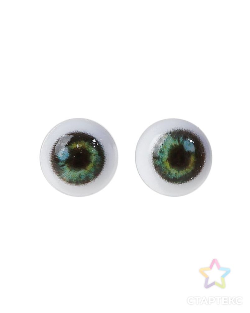 Глаза винтовые с заглушками, набор 10 шт, размер 1 шт: 0,8 см, цвет зелёный арт. СМЛ-15801-1-СМЛ3914676 1