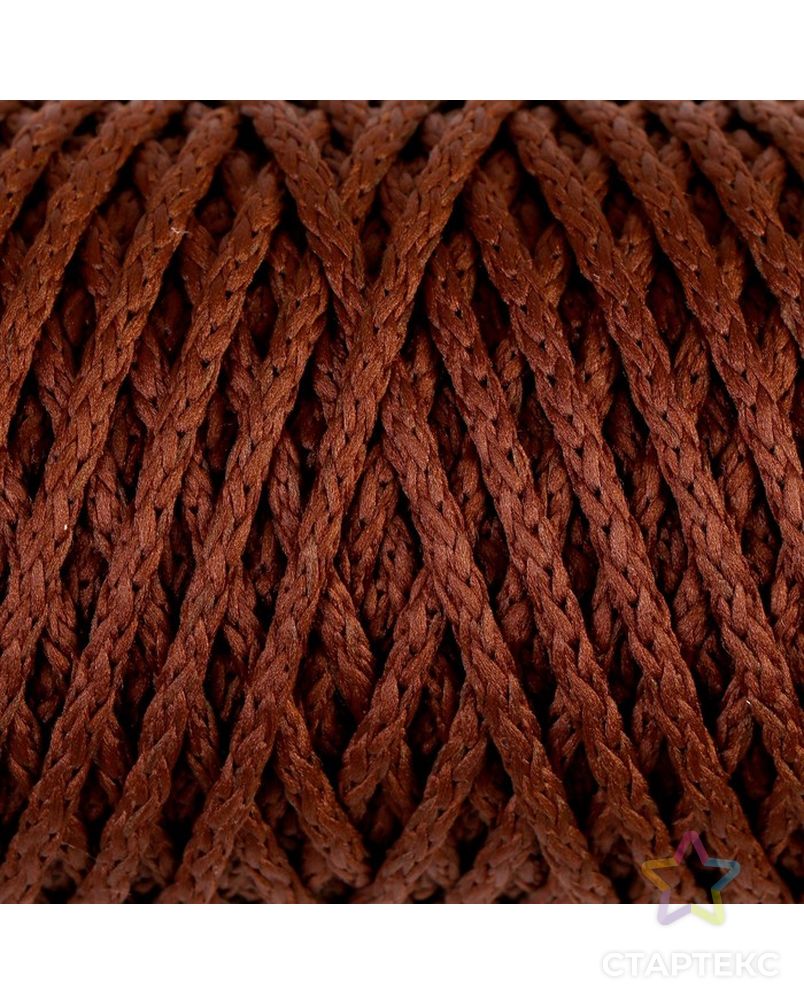 Шнур для вязания "Классик" без сердечника 100% полиэфир ширина 4мм 100м (оливковый) арт. СМЛ-23571-7-СМЛ3916995 1