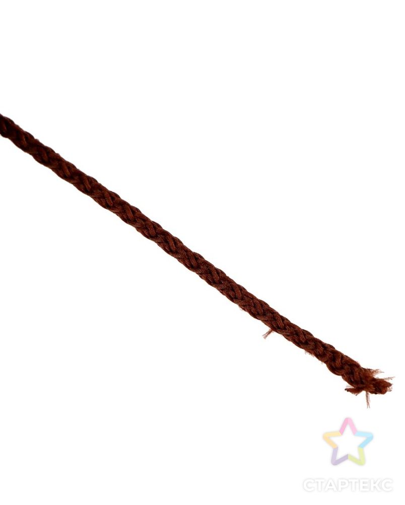Шнур для вязания "Классик" без сердечника 100% полиэфир ширина 4мм 100м (оливковый) арт. СМЛ-23571-7-СМЛ3916995 2