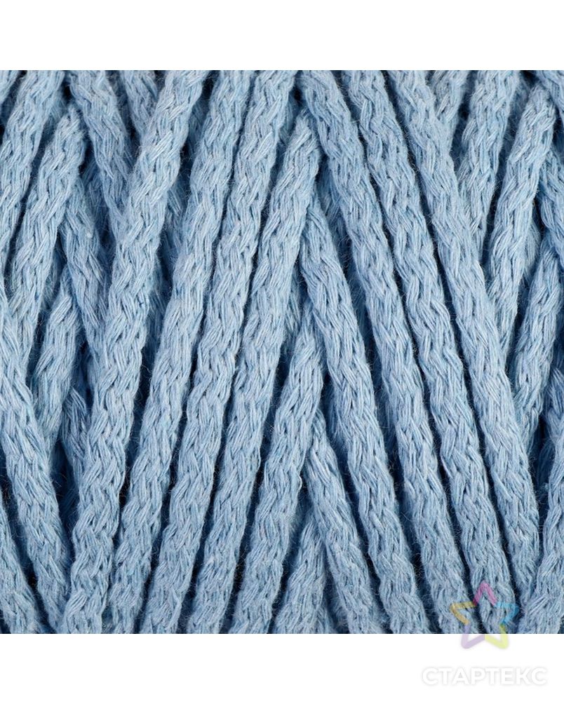Шнур для вязания "Пухлый" 100% хлопок ширина 5мм 100м (т.синий) арт. СМЛ-23570-10-СМЛ3917015 1
