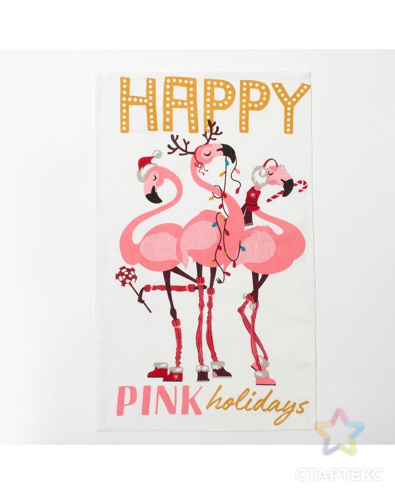 Полотенце "Доляна" Happy Pink 35х60см,100% хл 160 г/м2 арт. СМЛ-15968-1-СМЛ3924060 2