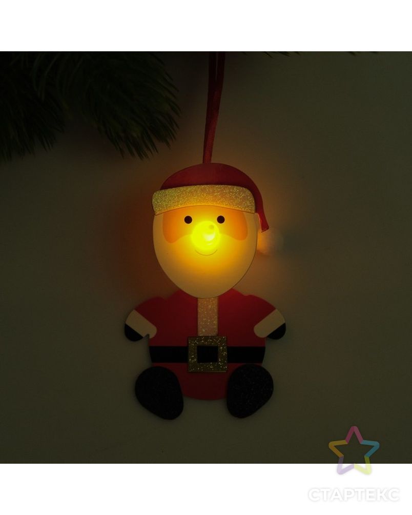 Набор для создания новогодней подвески со светом «Дед мороз» арт. СМЛ-15993-1-СМЛ3925197