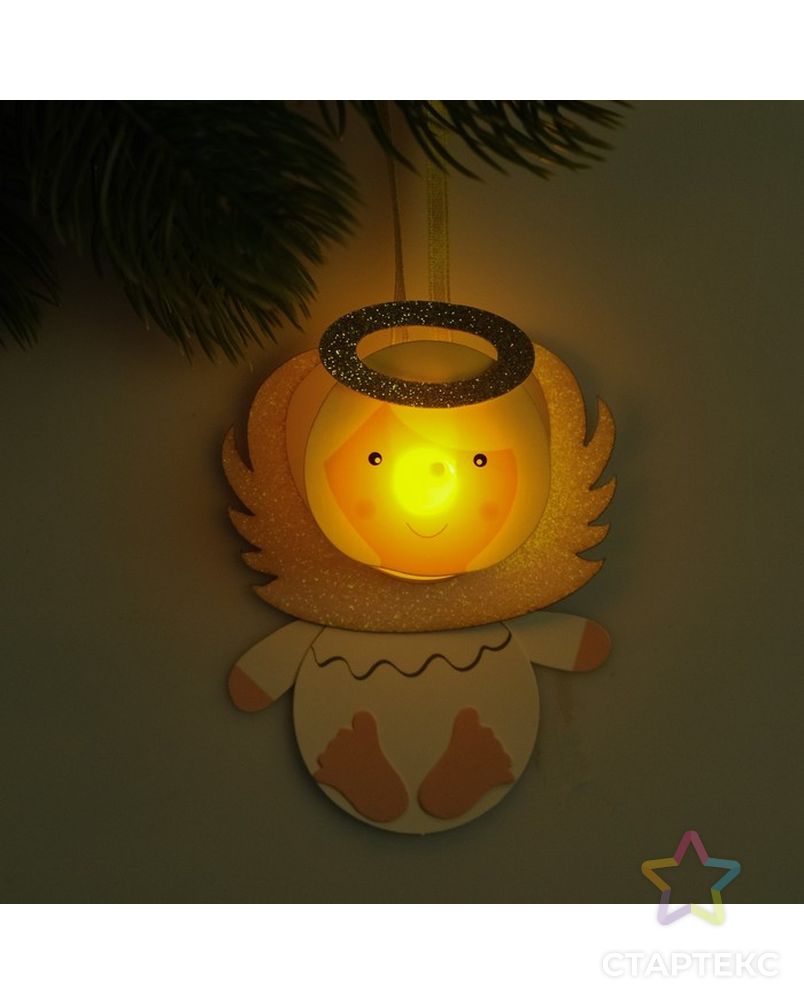 Набор для создания новогодней подвески со светом «Ангелок» арт. СМЛ-15995-1-СМЛ3925199 2
