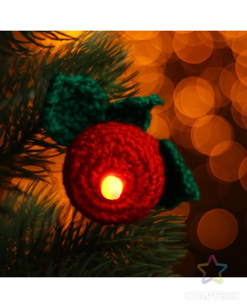 Набор для создания новогодней подвески со светом «Свечка» арт. СМЛ-16001-1-СМЛ3925205 2