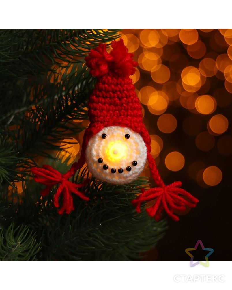 Набор для создания новогодней подвески со светом «Девочка-снеговик» арт. СМЛ-16003-1-СМЛ3925207 2