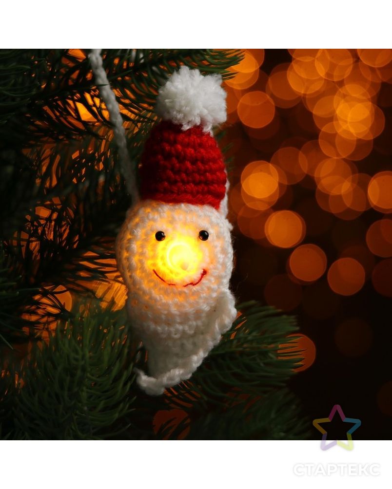 Набор для создания новогодней подвески со светом «Дед Мороз-красный нос» арт. СМЛ-16004-1-СМЛ3925208