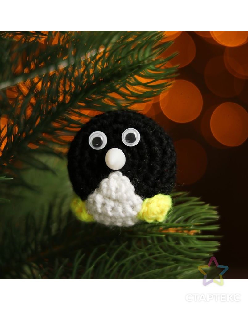 Набор для создания новогодней подвески со светом «Пингвинчик» арт. СМЛ-16007-1-СМЛ3925211