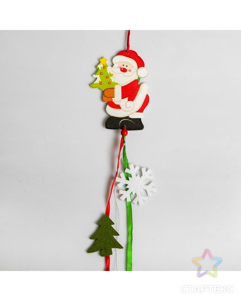 Набор для создания новогодней подвески «Дед Мороз с елочкой» арт. СМЛ-16031-1-СМЛ3925235 2