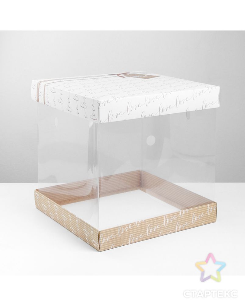 Складная коробка под торт «Тебе», 30 × 30 см арт. СМЛ-64986-1-СМЛ0003929580 1