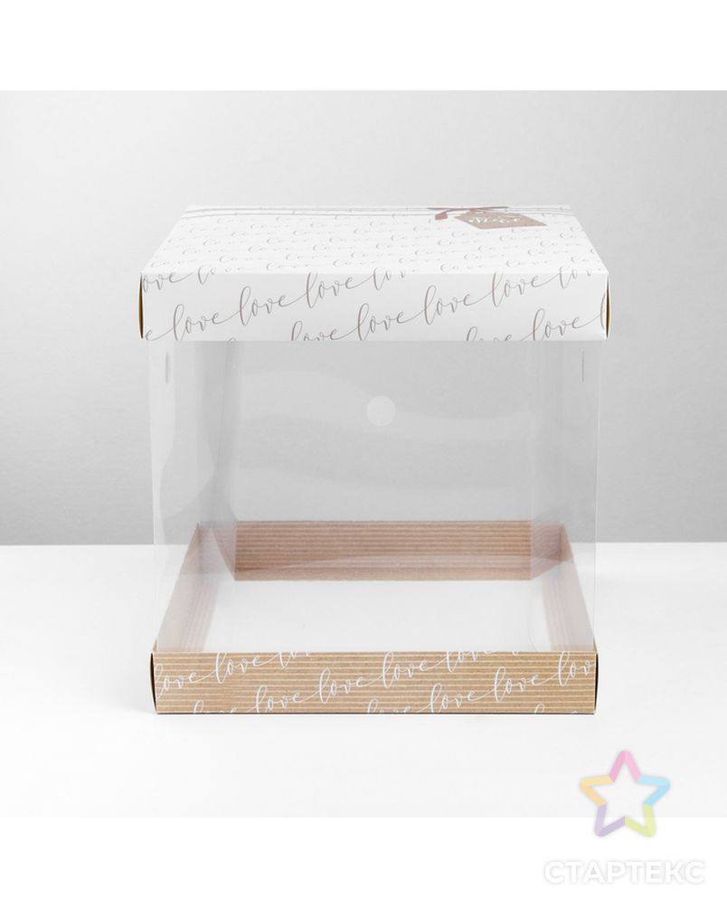 Складная коробка под торт «Тебе», 30 × 30 см арт. СМЛ-64986-1-СМЛ0003929580 2