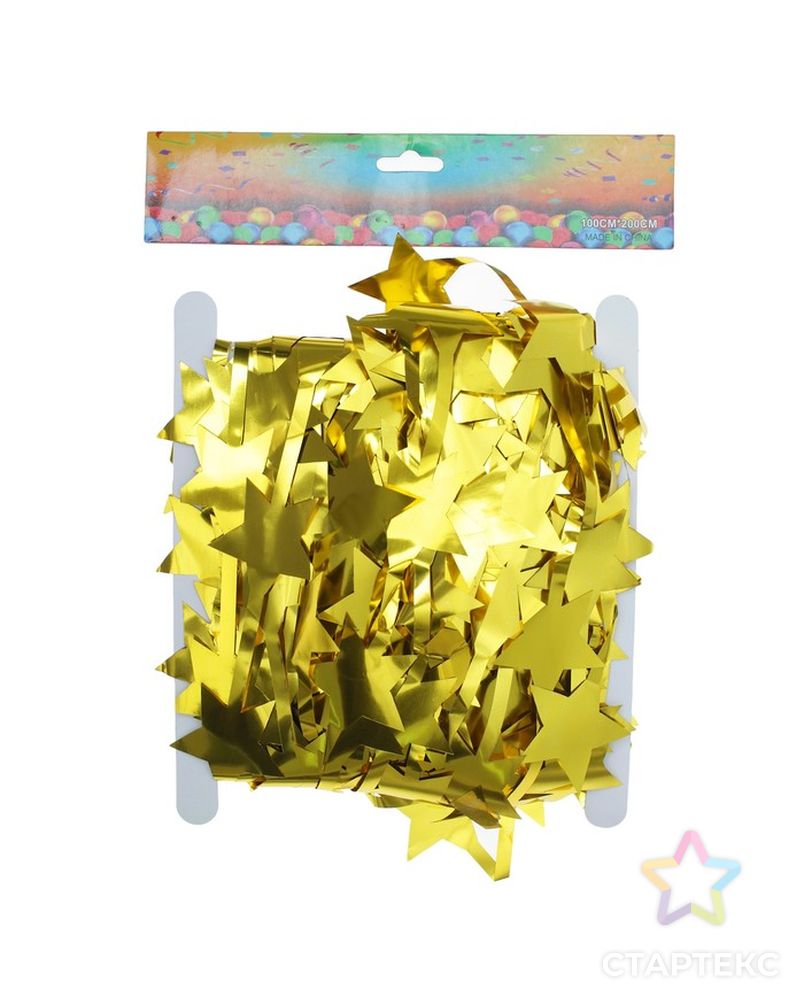 Праздничный занавес «Звёзды», 100х200 см, цвет золотой арт. СМЛ-62882-1-СМЛ0003930176 4