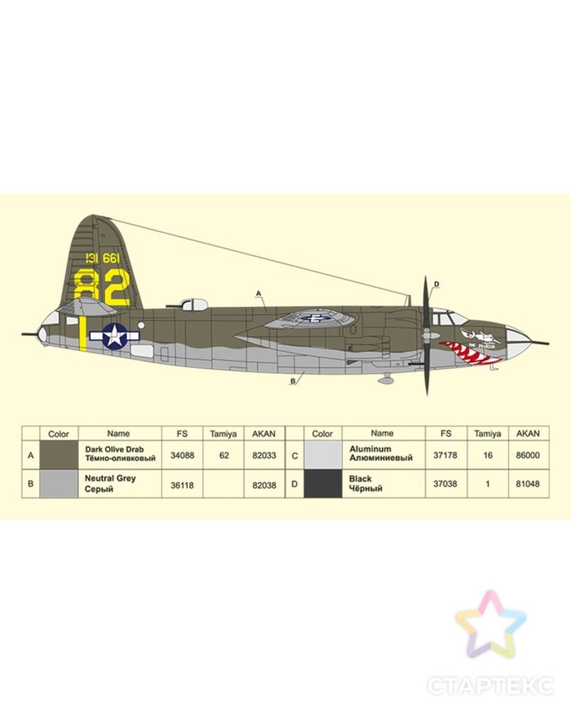 Сборная модель «Средний бомбардировщик Мародёр» арт. СМЛ-126623-1-СМЛ0003932208 2