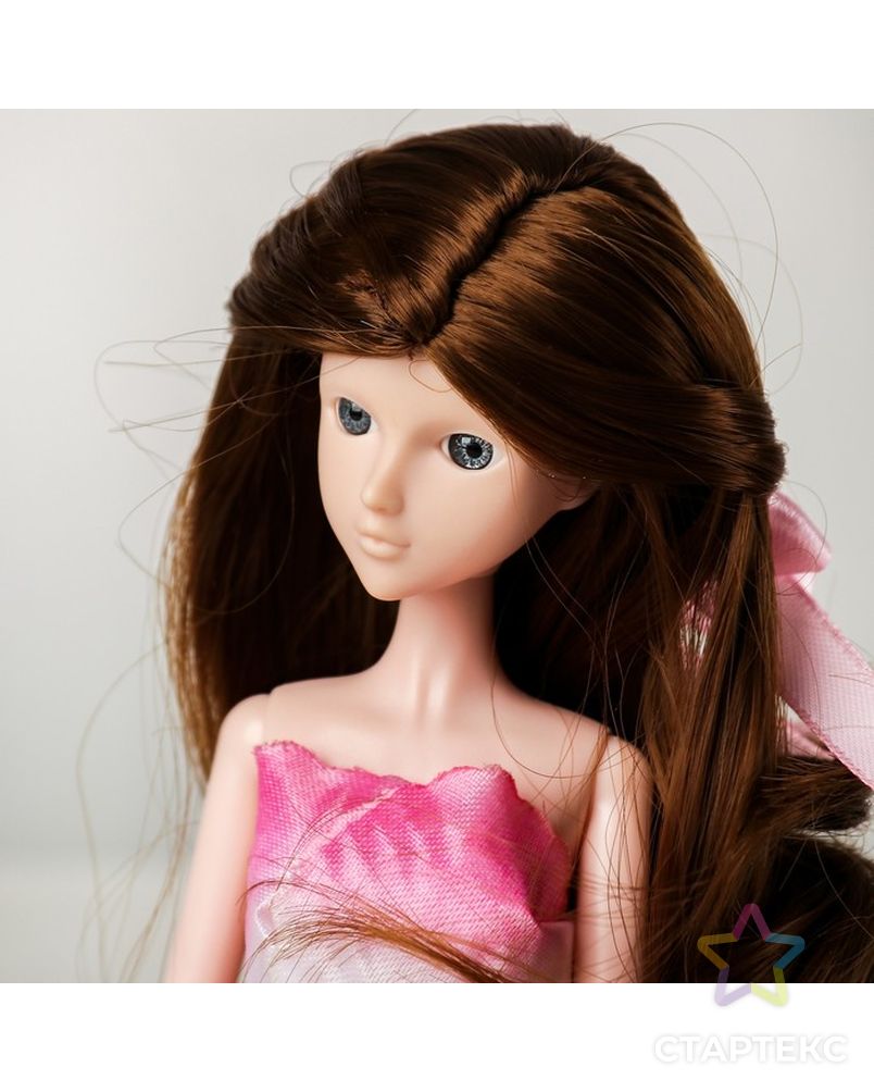Волосы для кукол "Волнистые с хвостиком" размер маленький, цвет 6 арт. СМЛ-16165-1-СМЛ3934319 1