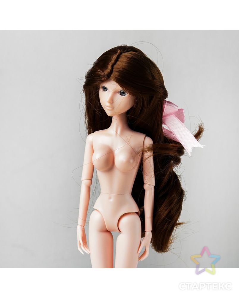 Волосы для кукол "Волнистые с хвостиком" размер маленький, цвет 6 арт. СМЛ-16165-1-СМЛ3934319 2