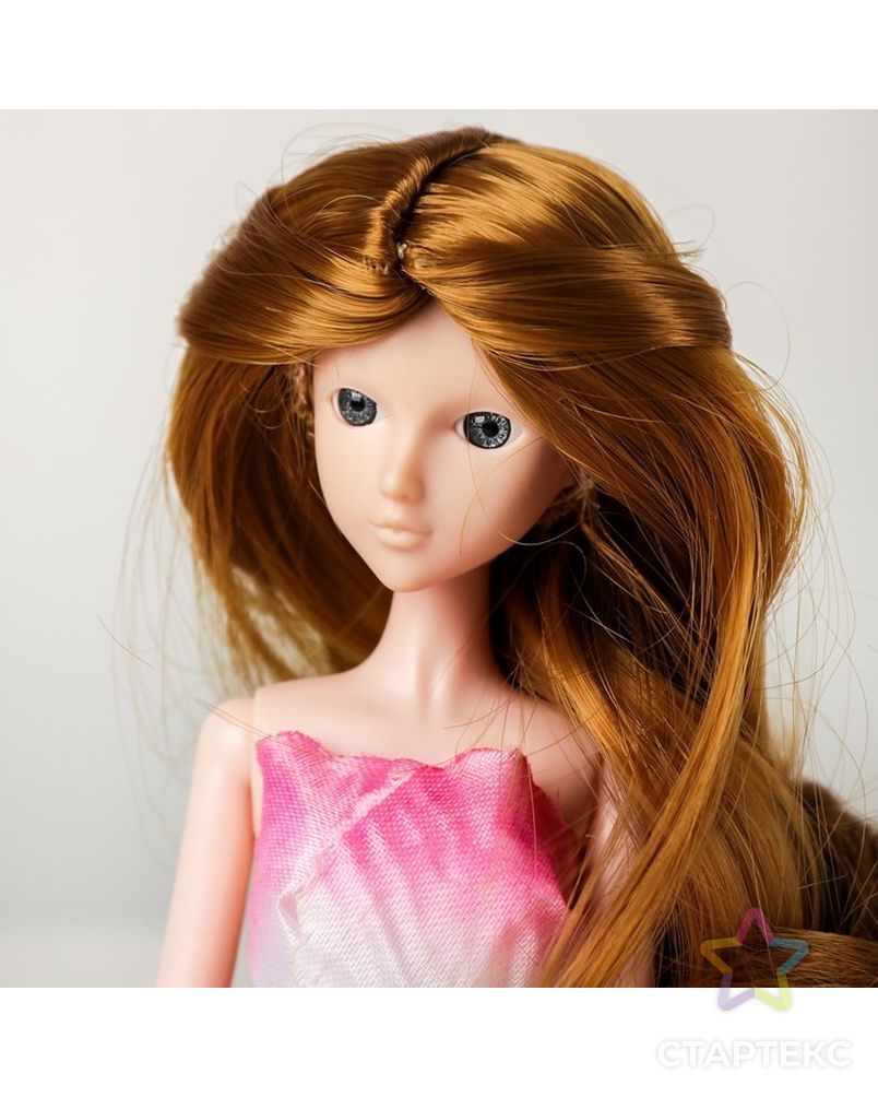 Волосы для кукол "Волнистые с хвостиком" размер маленький, цвет 16А арт. СМЛ-16168-1-СМЛ3934322 1