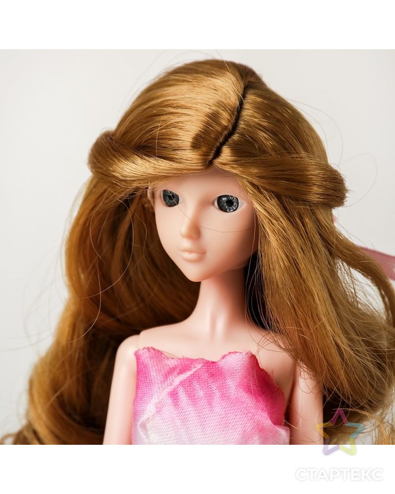 Волосы для кукол "Волнистые с хвостиком" размер маленький, цвет 22 арт. СМЛ-16170-1-СМЛ3934324 1