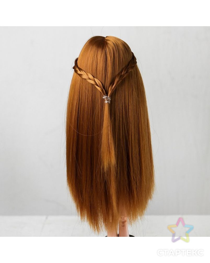 Волосы для кукол "Прямые с косичками" размер маленький, цвет 28 арт. СМЛ-16182-1-СМЛ3934336 3