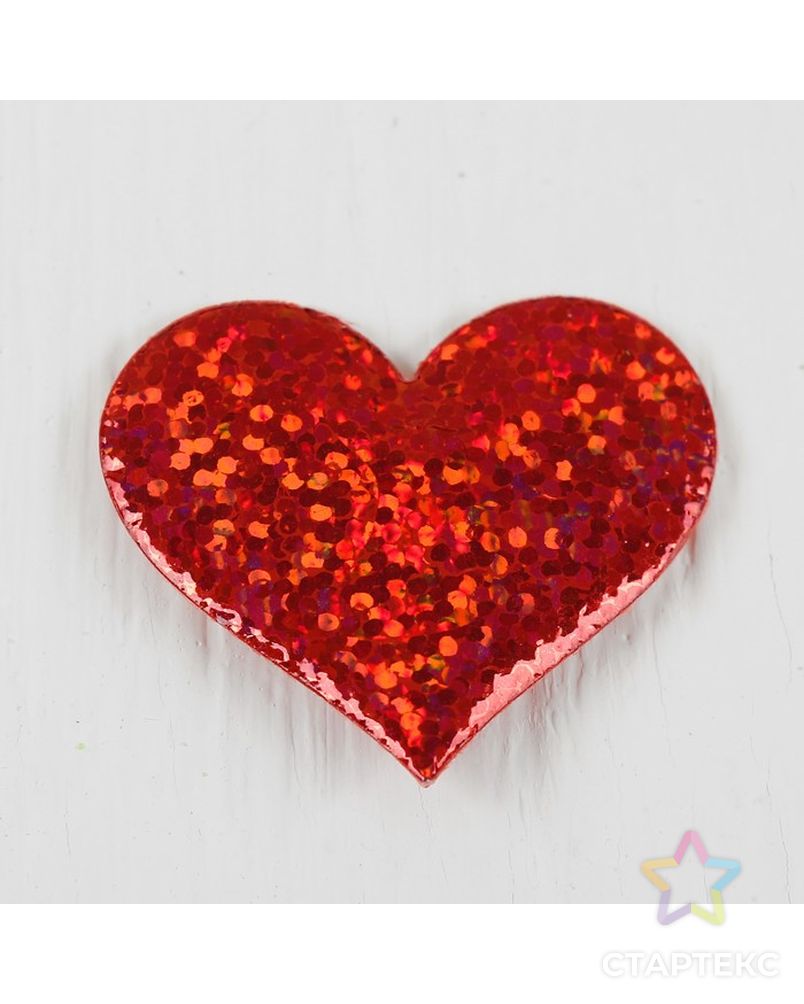 Сердечки декоративные, набор 20 шт., размер 1 шт: 3,5×2,5 см, цвет красный арт. СМЛ-118117-1-СМЛ0003944546 2