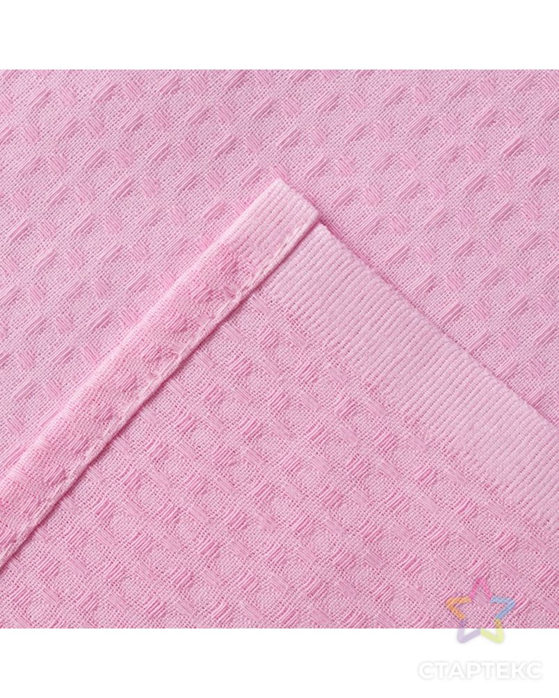 Полотенце вафельное банное «Экономь и Я», 80х150 см, цвет розовый арт. СМЛ-16386-1-СМЛ3947623 3