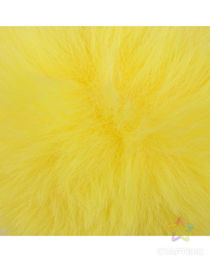 Помпон искусственный мех "Желтый" д.10 см арт. СМЛ-30791-1-СМЛ3950317 2
