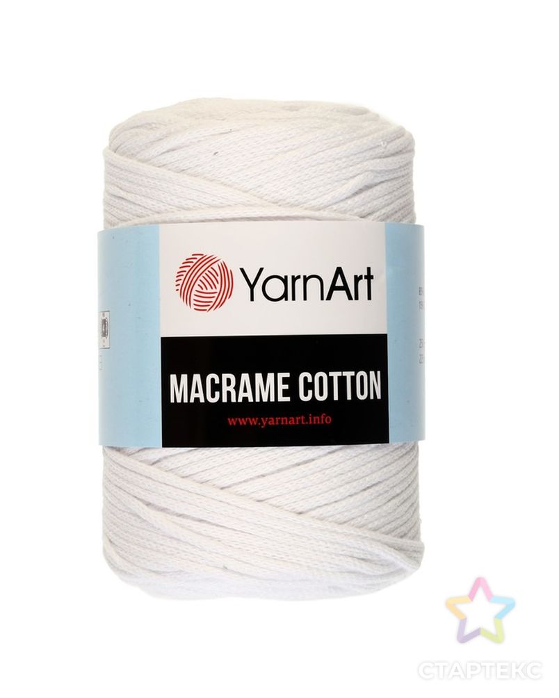 Пряжа-шнур "Macrame Cotton" 15% полиэстер, 85% хлопок 225м/250гр (781 красный) арт. СМЛ-23290-1-СМЛ3953218 2