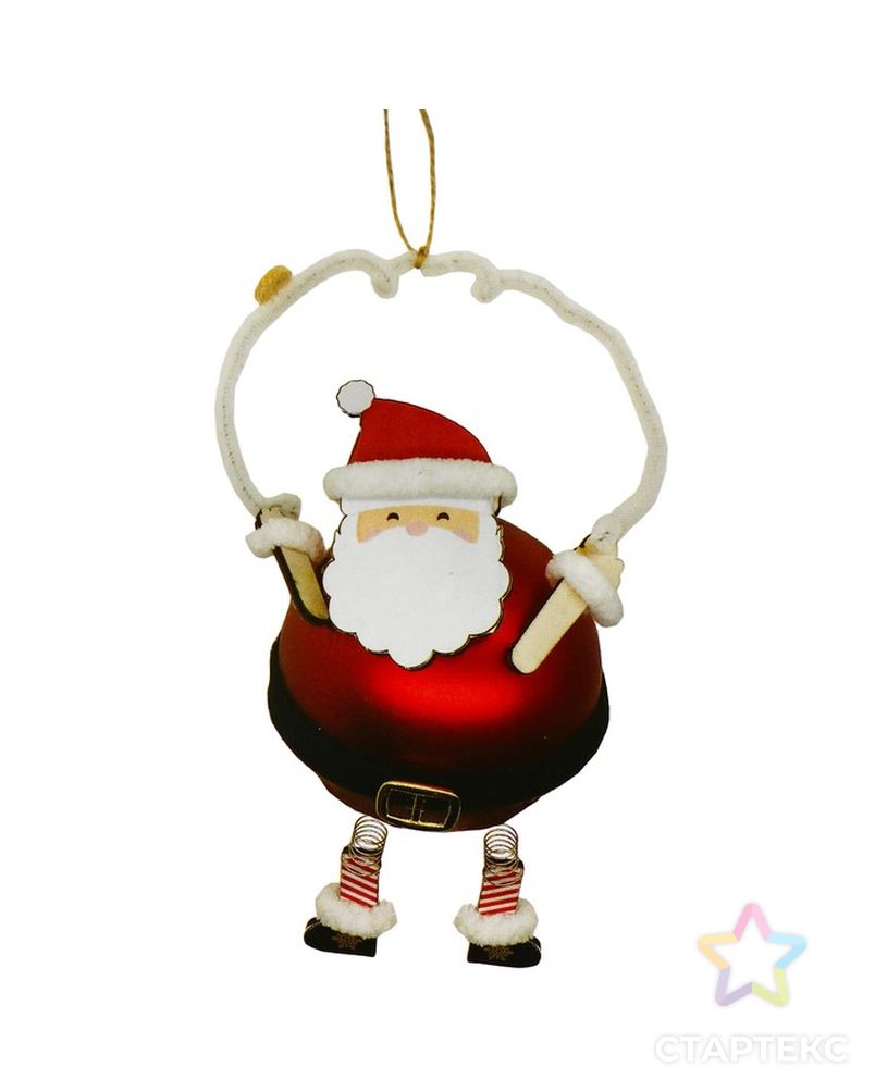 Набор для творчества-создай елочное украшение "Дед Мороз на проволочке" арт. СМЛ-17004-1-СМЛ3973471 1