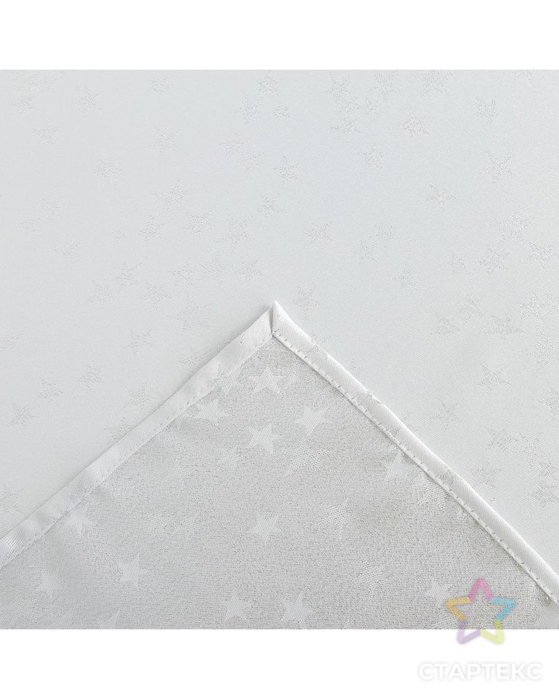 Скатерть Доляна «Звёзды», цвет белый, 110х150 см, полиэстер, 115 ±10 гр/м2 арт. СМЛ-23373-1-СМЛ3975189 6