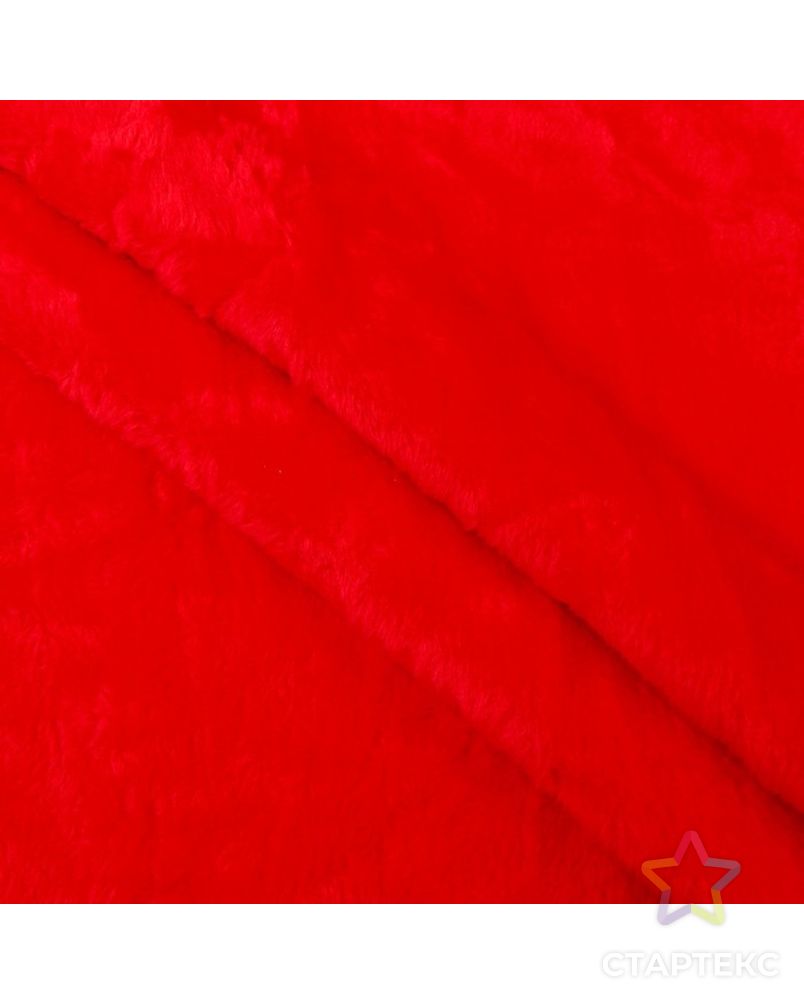 Плюш трикотажный "Gamma" 50х50 см, 390 г/кв. м., 50% хлопок, 50% п/э, (2-ой сорт) красный арт. СМЛ-17326-1-СМЛ3988291 2