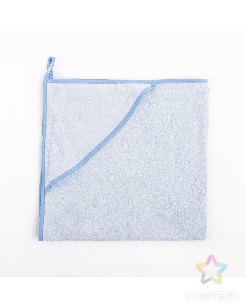 Пеленка-полотенце для купания голубой, 100 х 75см махра 300г/м хл100% арт. СМЛ-34019-1-СМЛ3998171 2
