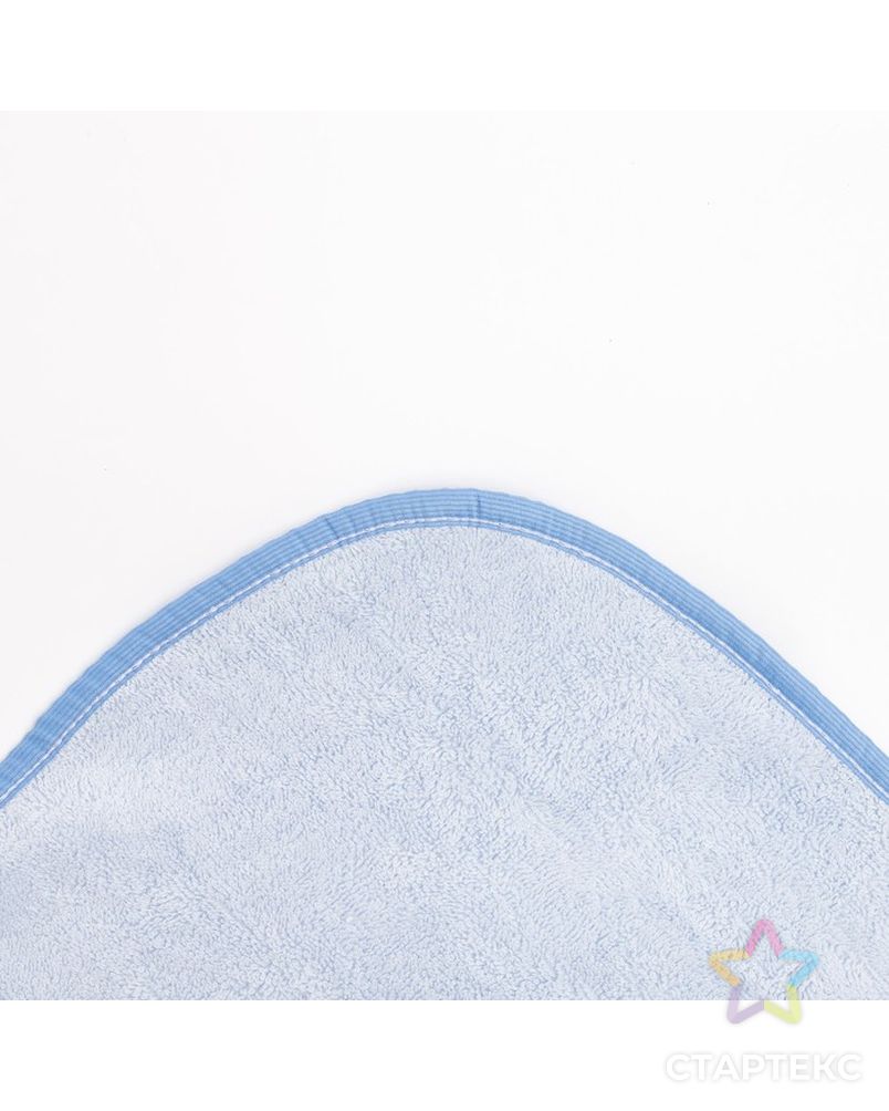 Пеленка-полотенце для купания голубой, 100 х 75см махра 300г/м хл100% арт. СМЛ-34019-1-СМЛ3998171 4