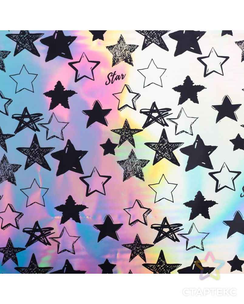 Плёнка упаковочная с голографией Starry sky , 100 × 70 см арт. СМЛ-66076-1-СМЛ0004005166 3
