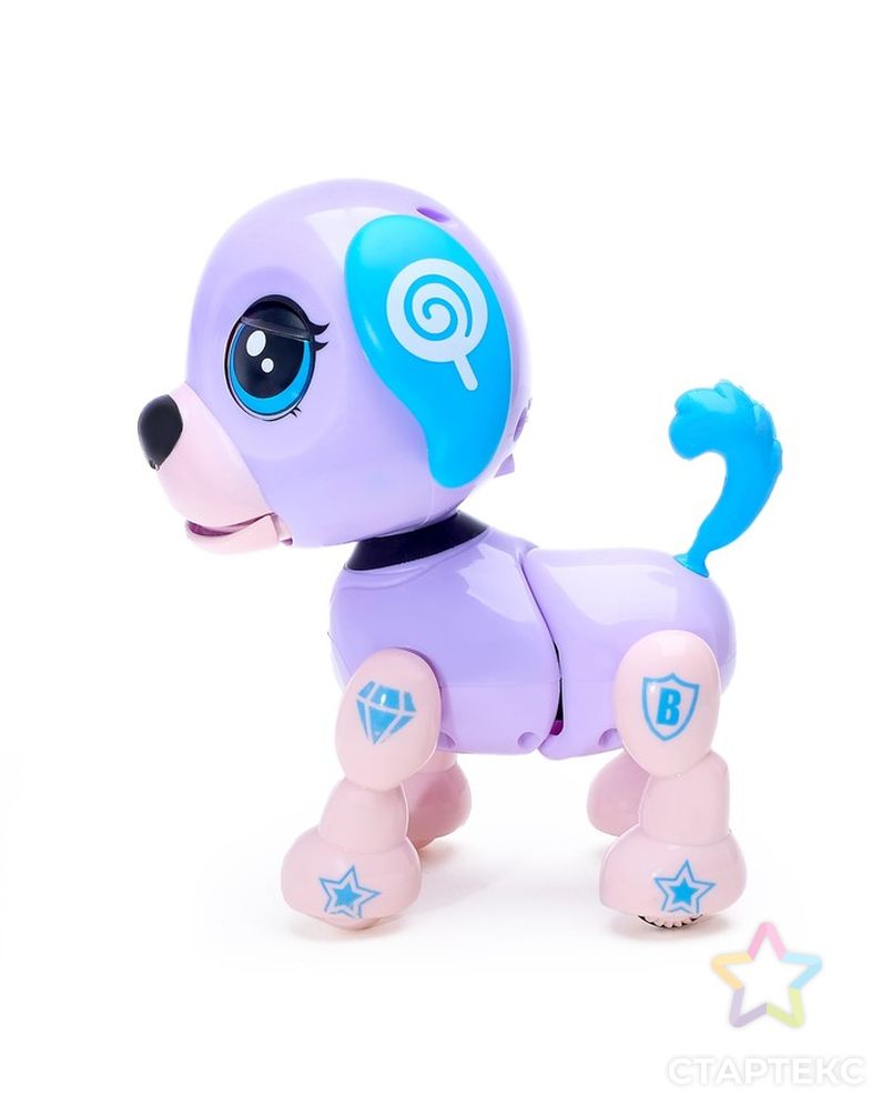 Интерактивная игрушка-щенок «Маленький друг», поёт песенки, отвечает на вопросы, цвет фиолетовый арт. СМЛ-66663-1-СМЛ0004019432 2