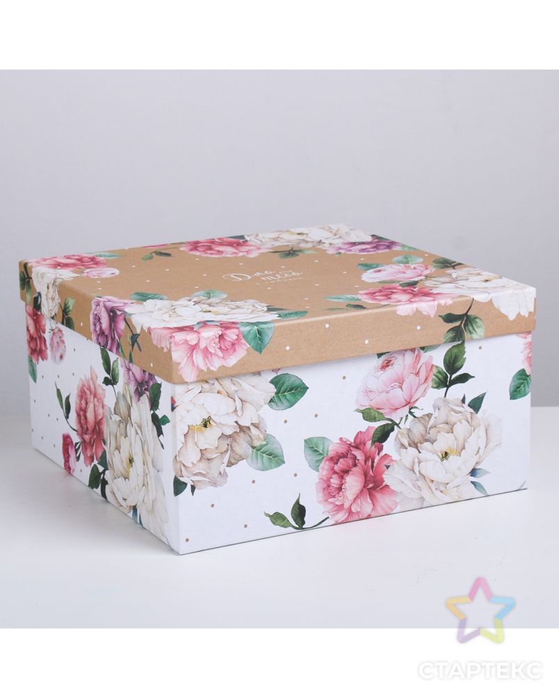 Набор подарочных коробок 10 в 1 «Цветы», 10.2 × 10.2 × 6–28.2 × 28.2 × 15 см арт. СМЛ-126882-1-СМЛ0004021356 4