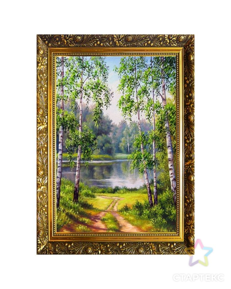 Алмазная мозаика "Березовый рай" 29,5×20,5 см, 25 цветов арт. СМЛ-18036-1-СМЛ4023403 1