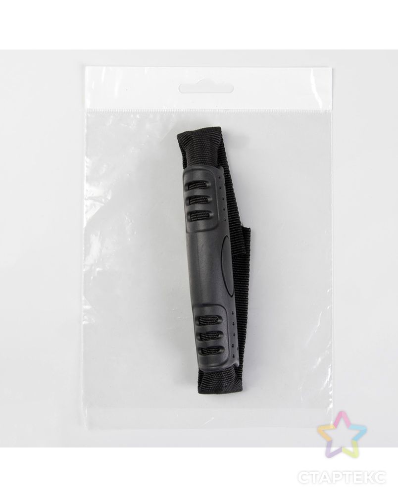 Ручка для сумки круглая, пластик, 11,5х3 см, на стропе 29 см, цвет черный арт. СМЛ-18084-1-СМЛ4026919 4