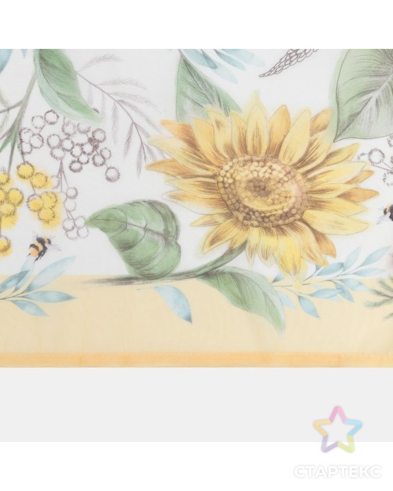Тюль с подхватом и ламбрекеном "Солнечные цветы" 250х200см, 100% п/э, вуаль арт. СМЛ-18204-1-СМЛ4029935 1