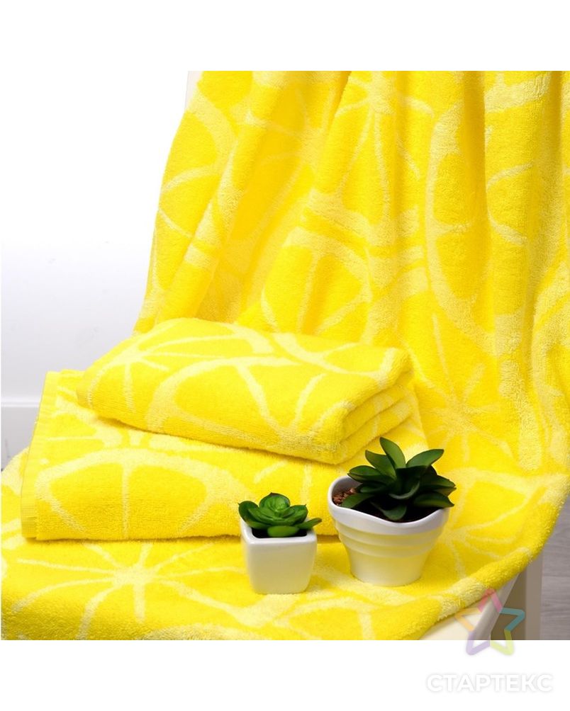 Полотенце махровое Lemon color, 100х150 см арт. СМЛ-24102-1-СМЛ4039732 6