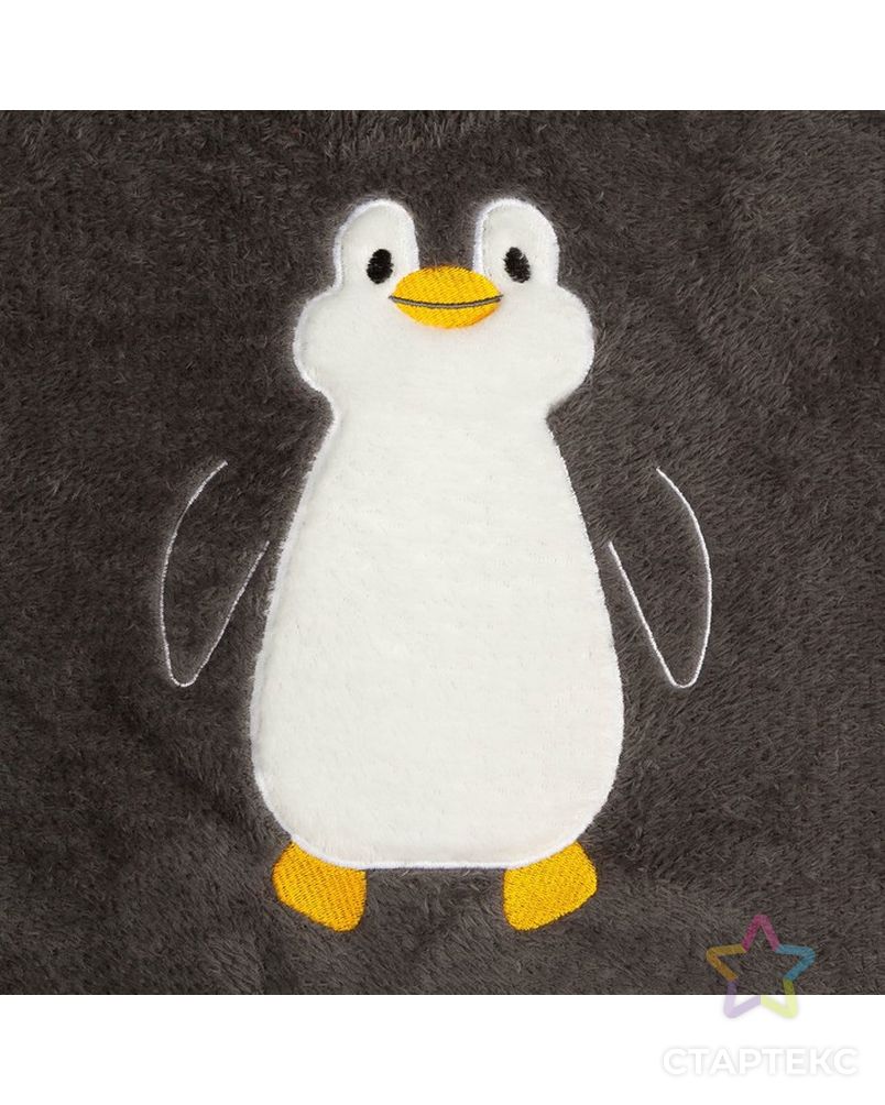 Набор подарочный "Пингвинчик" плед 90х100 см, носки 0-12 мес, велсофт арт. СМЛ-18447-1-СМЛ4047345