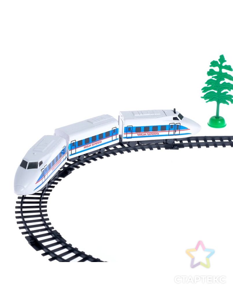 Железная дорога «Электропоезд», работает от батареек, в комплекте: деревья, знаки и станция арт. СМЛ-50594-1-СМЛ0000408749 2