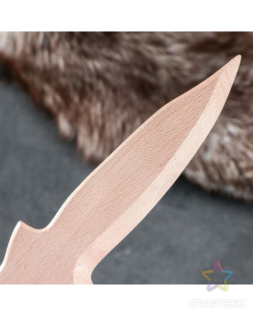 Сувенир деревянный "Нож", 29 х 6 см, массив бука арт. СМЛ-65158-1-СМЛ0004101548 2