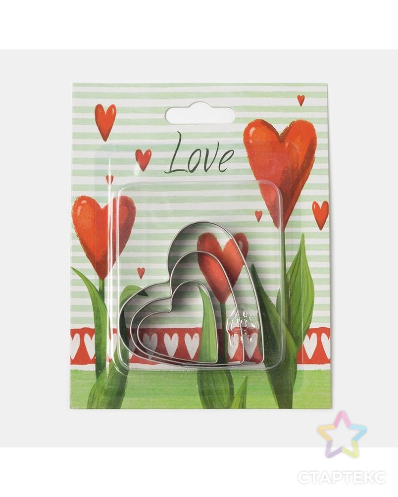 Набор "Love" полотенце,  формочки для печенья арт. СМЛ-19322-1-СМЛ4103833 5