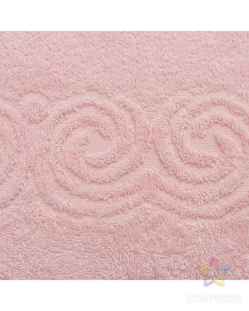Полотенце махровое Love Life "Border" 30*60 светло-розовый,100% хлопок,360 г/м2 арт. СМЛ-19412-1-СМЛ4110688 2