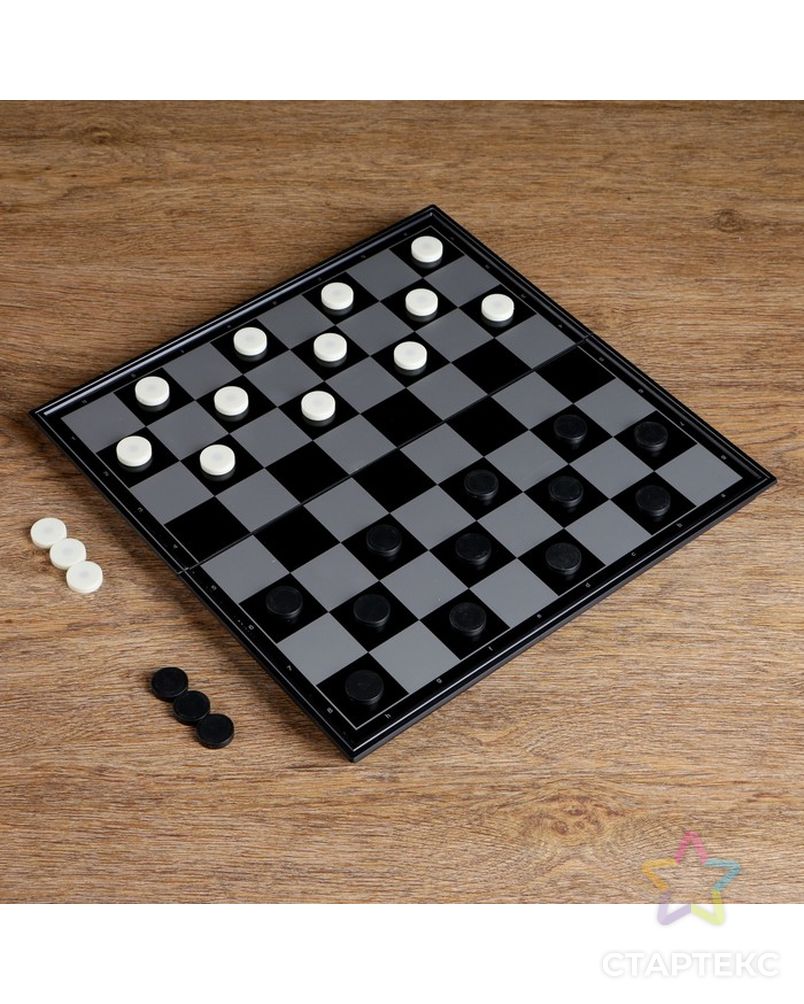 Настольная игра 3 в 1 "Классика": шахматы, шашки, нарды, магнитная доска 32х32 см арт. СМЛ-50819-1-СМЛ0000411298 4